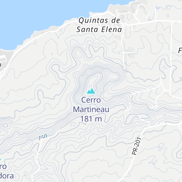 Map of Cerro Martineau