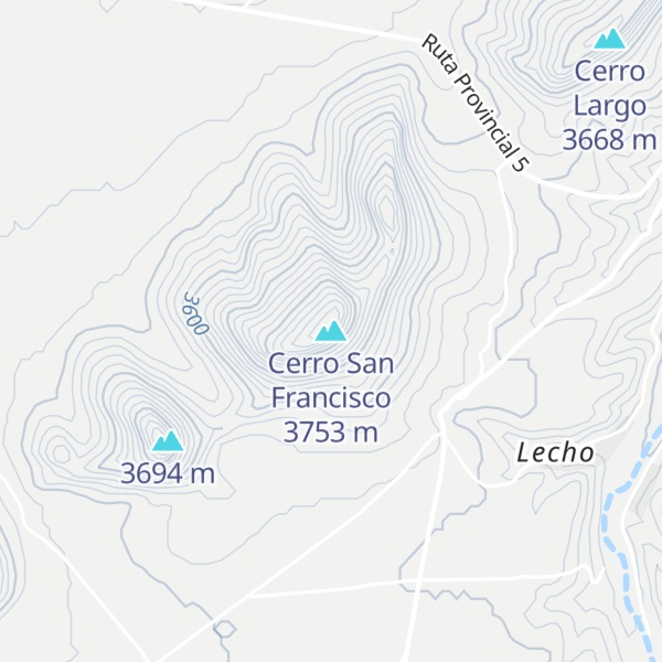 Map of Cerro San Francisco
