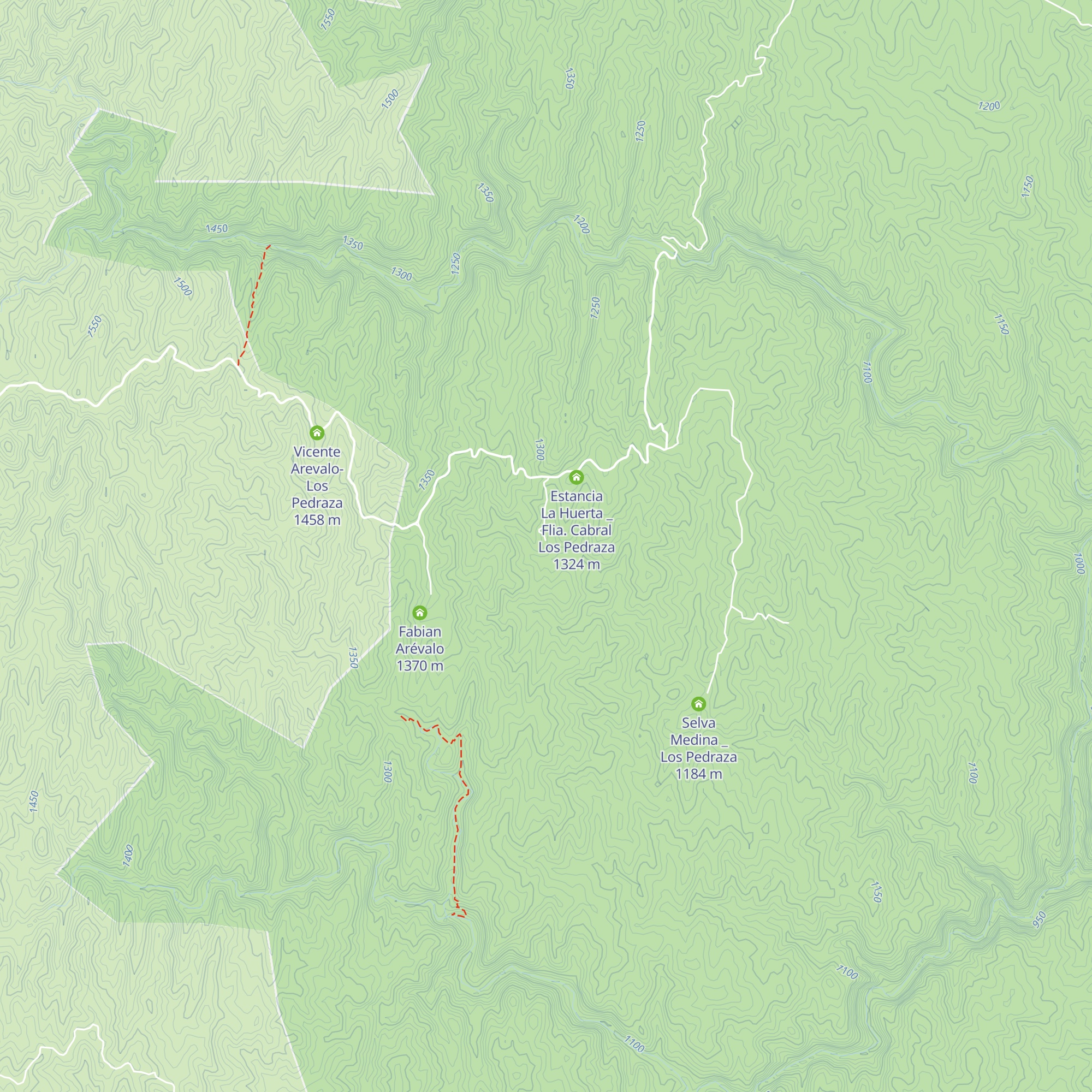 Negalisa Arebalo _ Los Pedraza map