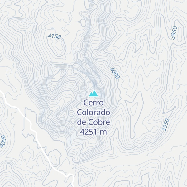 Map of Cerro Colorado de Cobre