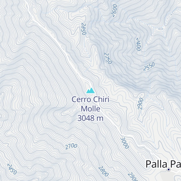 Map of Cerro Chiri Molle