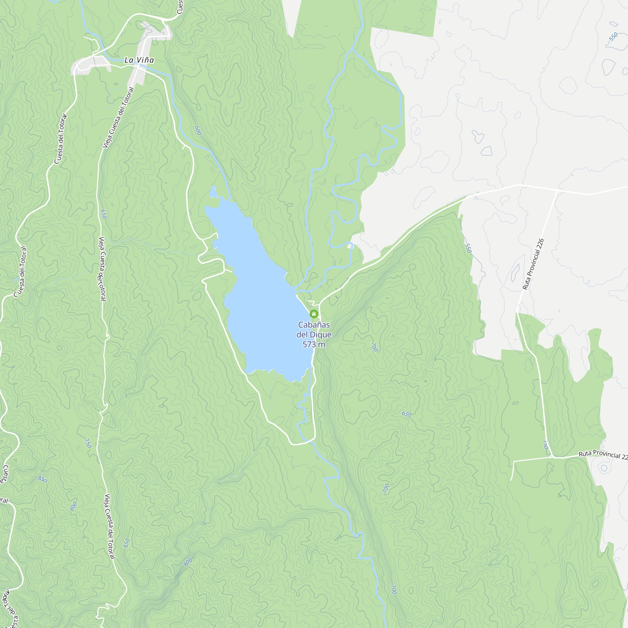 Cabañas del Dique map