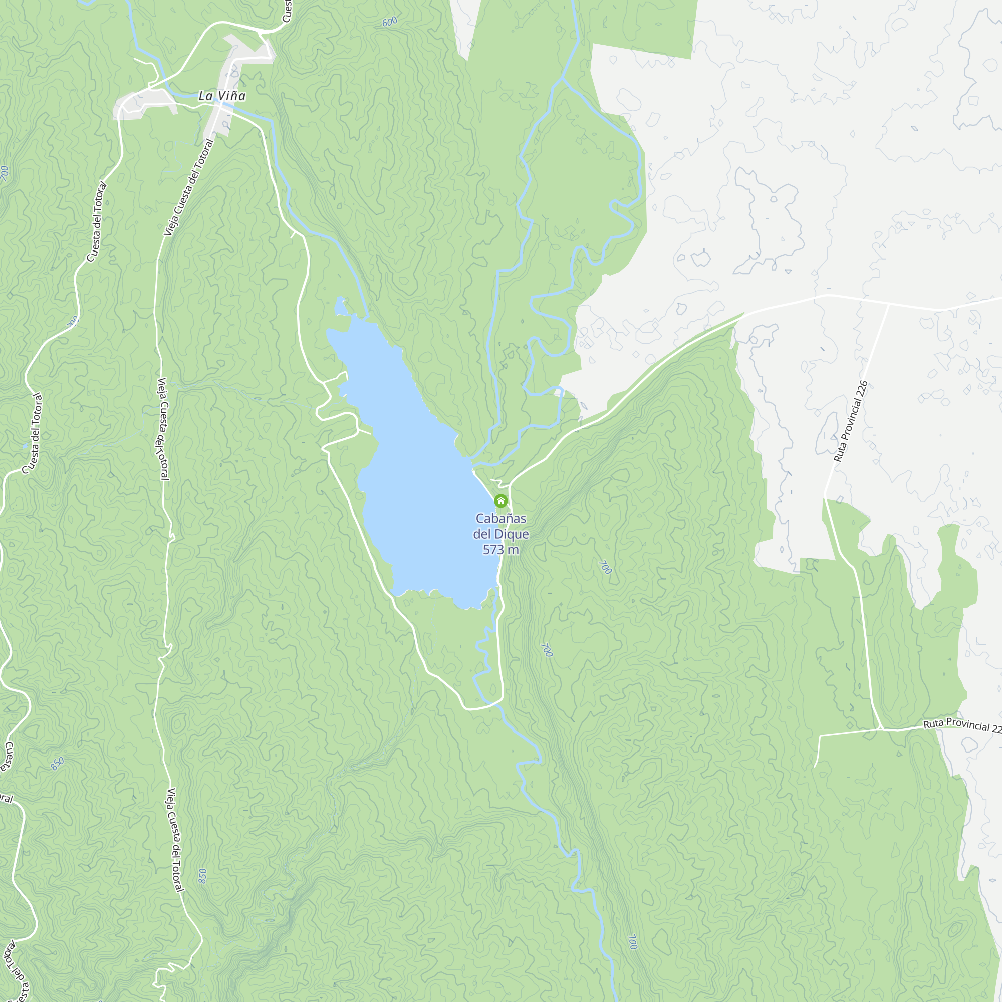 Cabañas del Dique map
