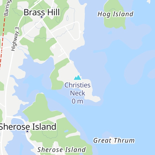 Map of Christies Neck