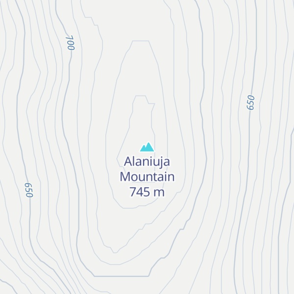 Map of Alaniuja Mountain