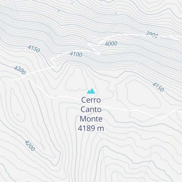 Map of Cerro Canto Monte