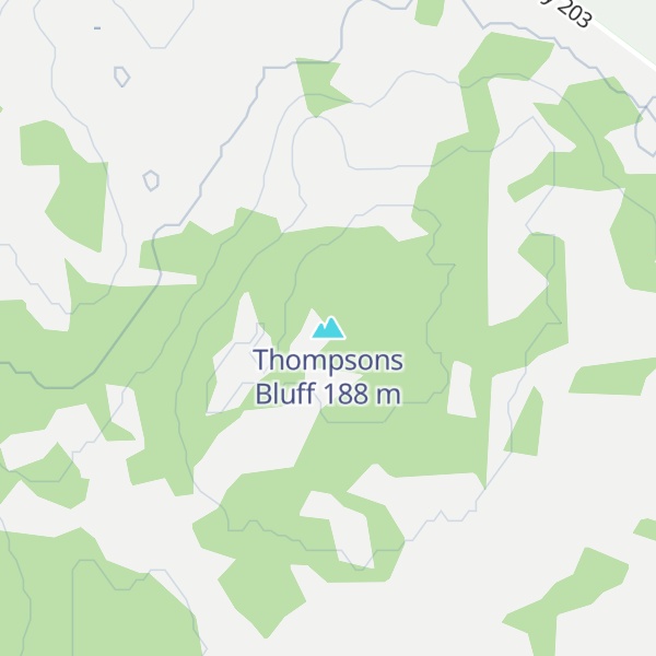 Map of Thompsons Bluff