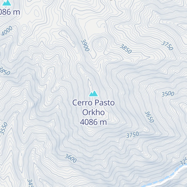 Map of Cerro Pasto Orkho