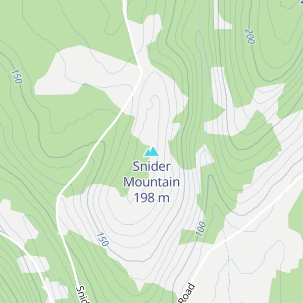 Map of Snider Mountain