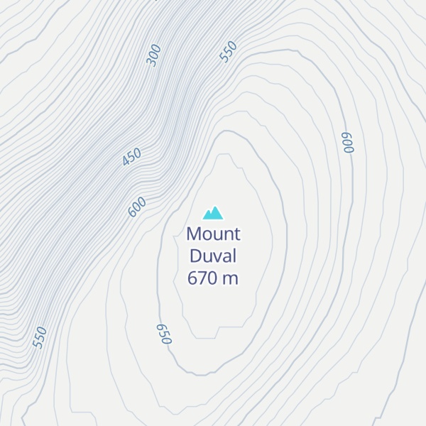 Map of Mount Duval