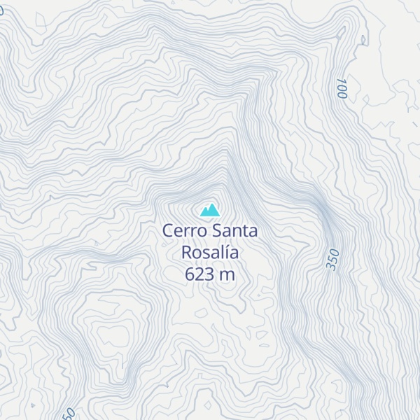 Map of Cerro Santa Rosalía
