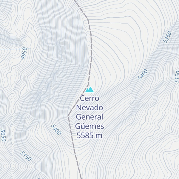 Map of Cerro Nevado General Güemes