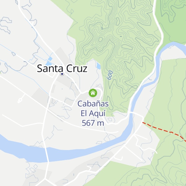 Map of Cabañas El Aquí