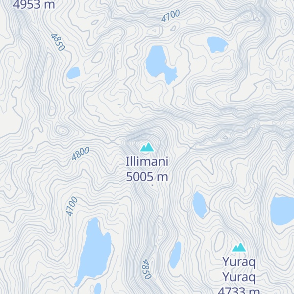 Map of Illimani