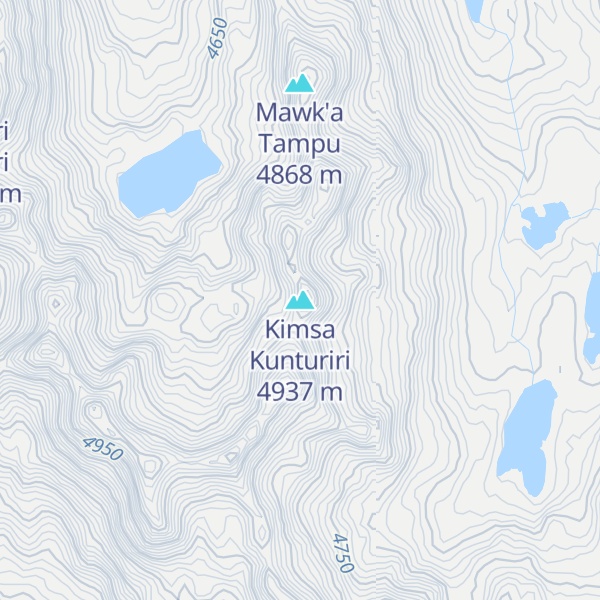 Map of Kimsa Kunturiri