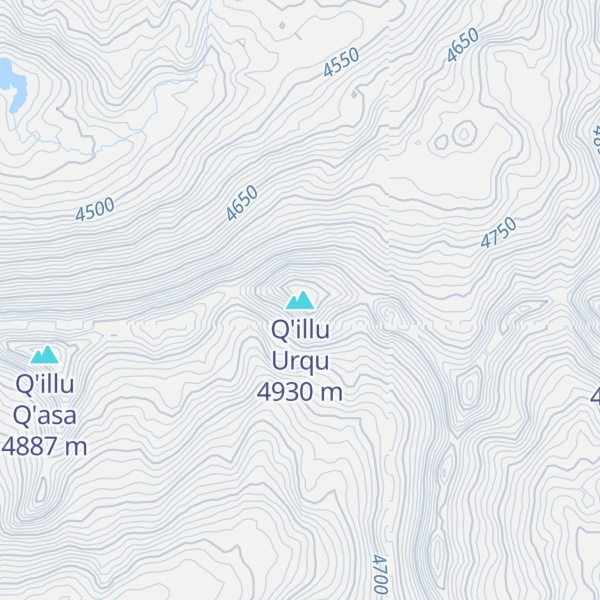 Map of Q'illu Urqu
