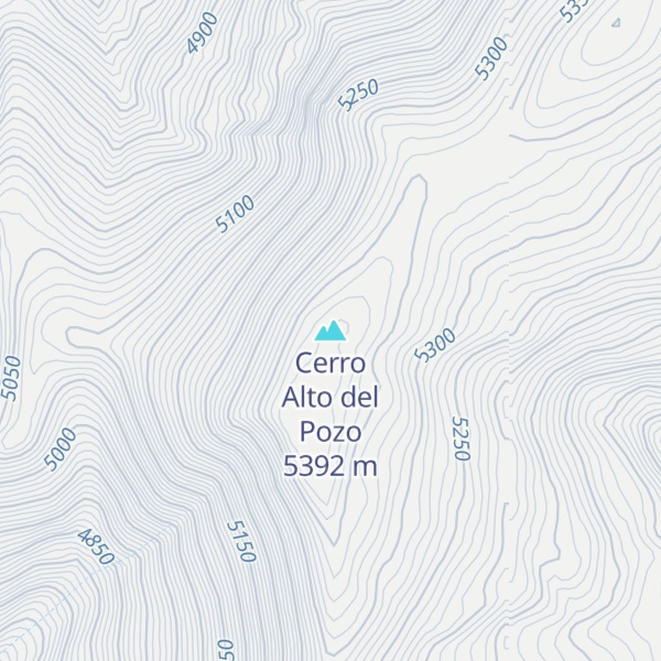 Map of Cerro Alto del Pozo