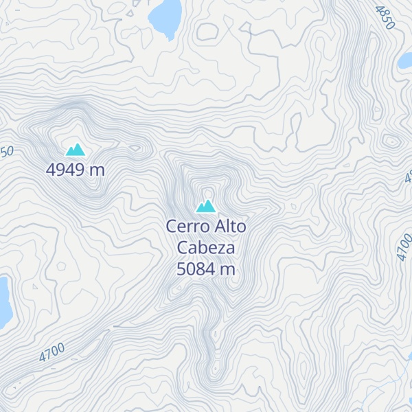 Map of Cerro Alto Cabeza