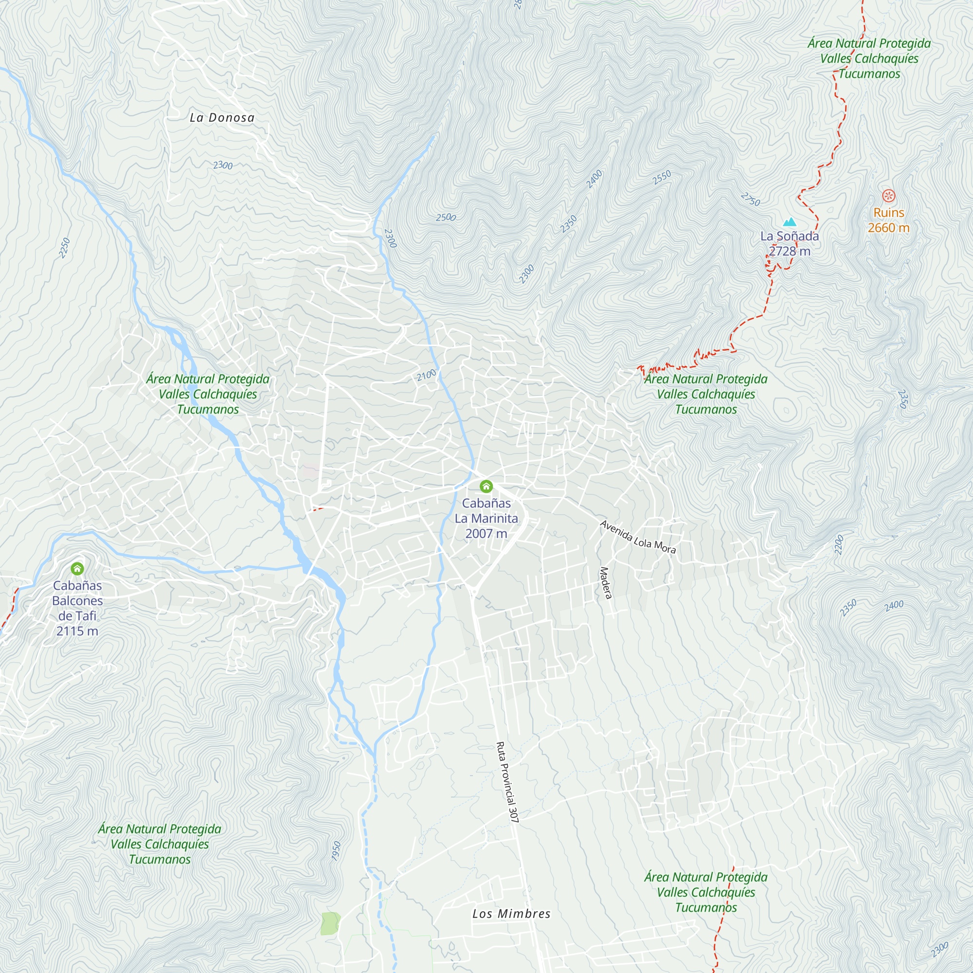 Cabañas La Marinita map