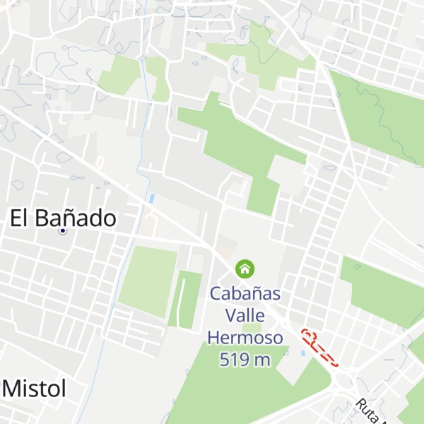 Map of Cabañas Quinta Las Ruedas