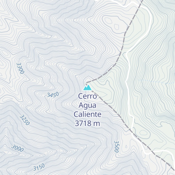 Map of Cerro Agua Caliente