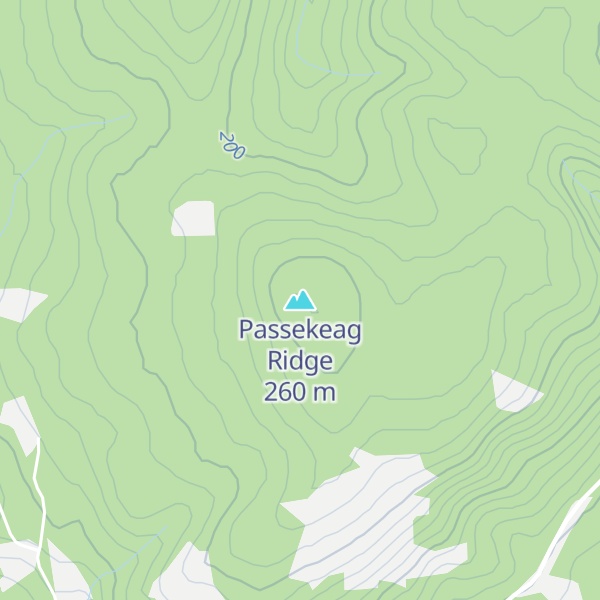 Map of Passekeag Ridge