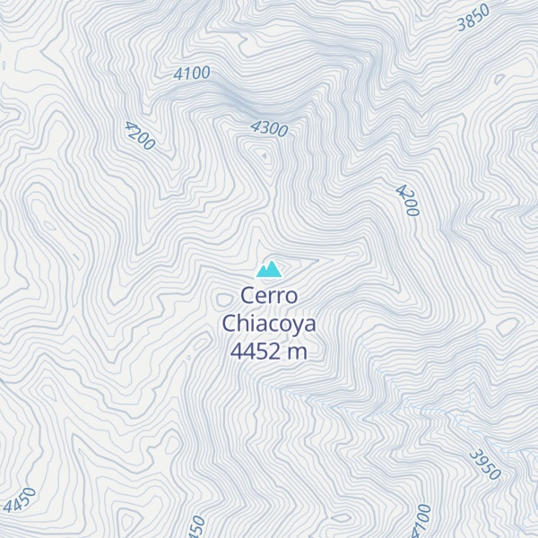 Map of Cerro Chiacoya