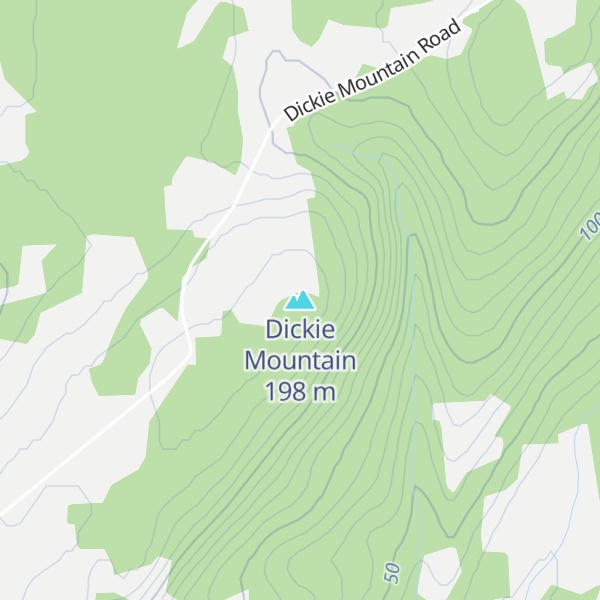 Map of Dickie Mountain