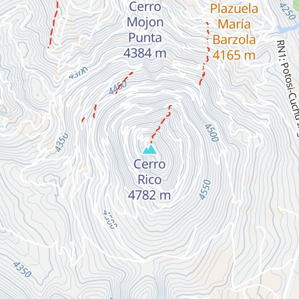 Map of Cerro Rico