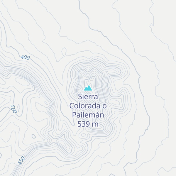 Map of Sierra Colorada o Pailemán