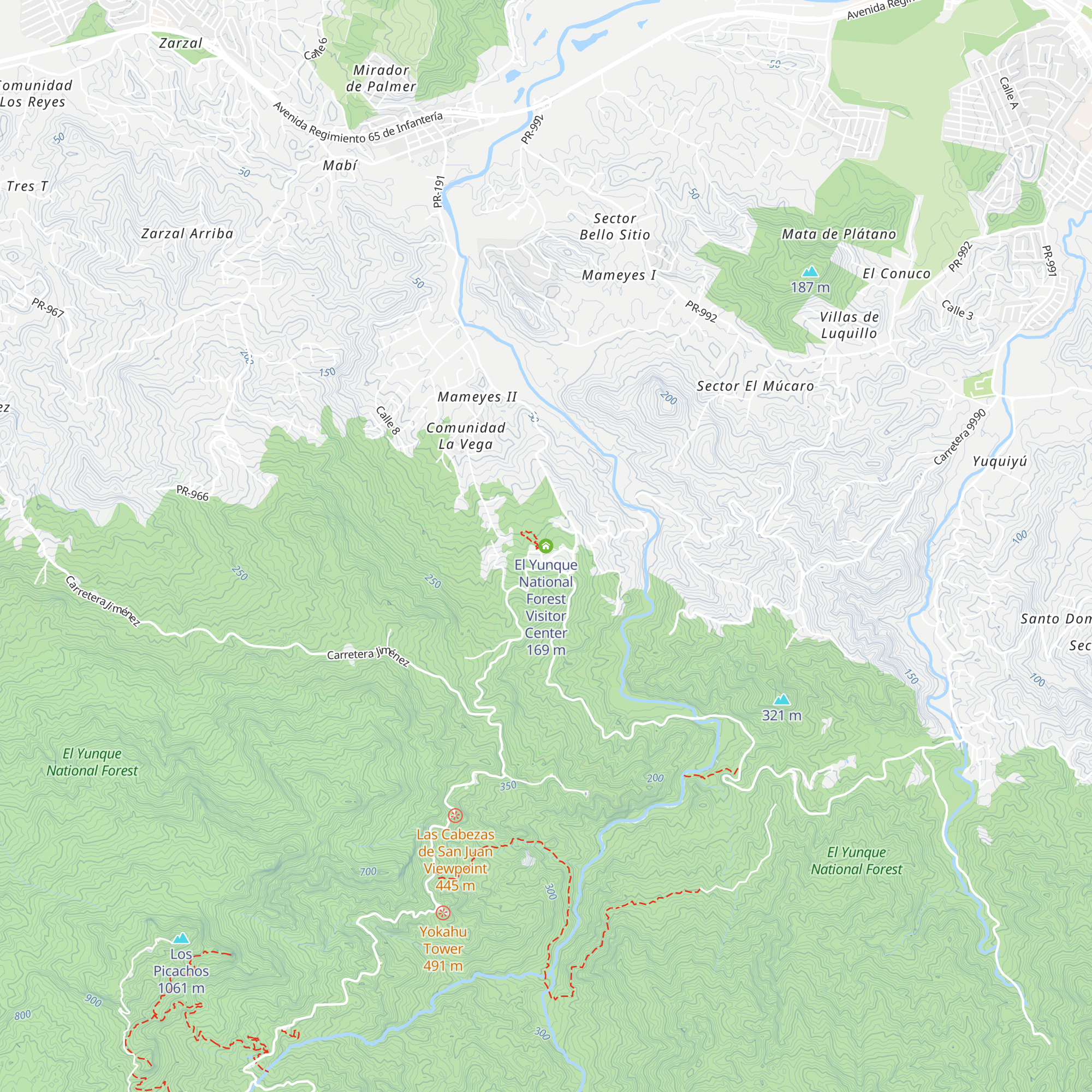 El Yunque National Forest Visitor Center map