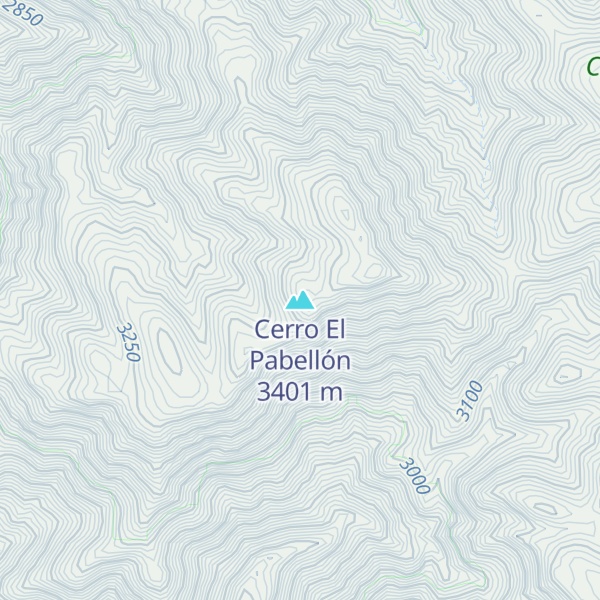 Map of Cerro El Pabellón
