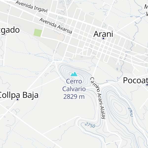Map of Cerro Calvario