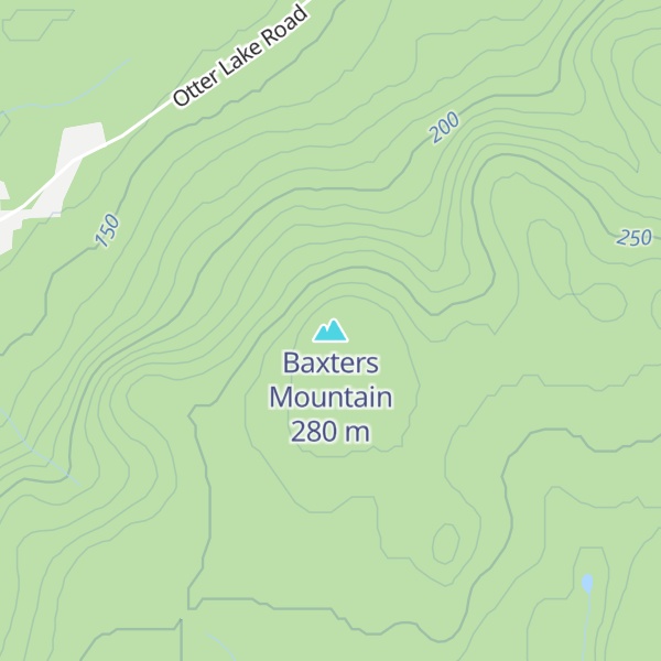 Map of Baxters Mountain