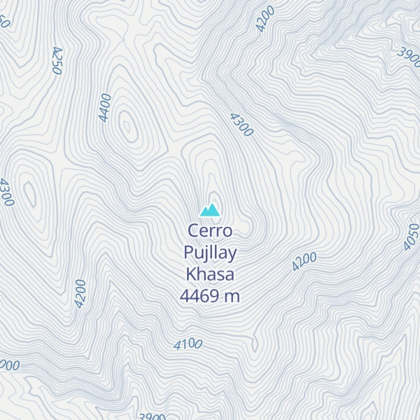 Map of Cerro Pujllay Khasa