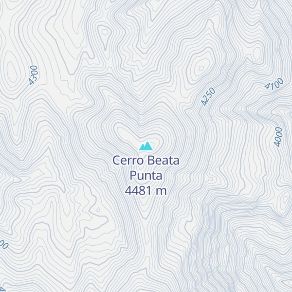 Map of Cerro Beata Punta