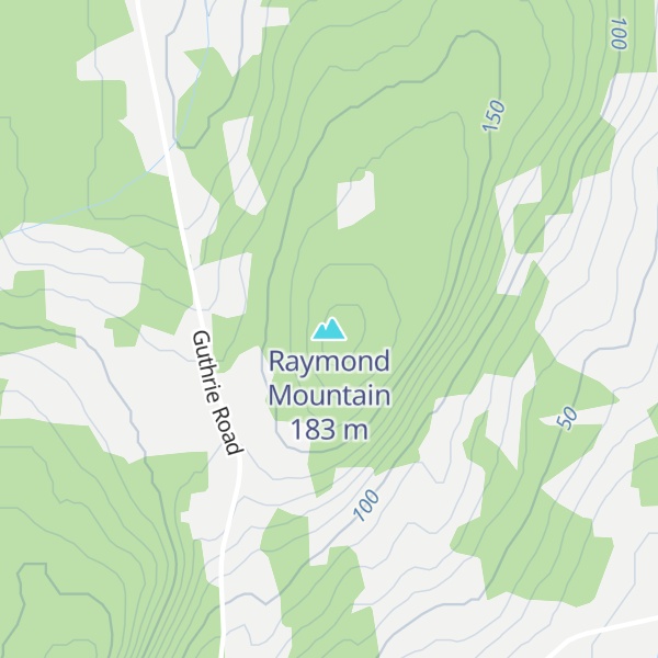 Map of Raymond Mountain