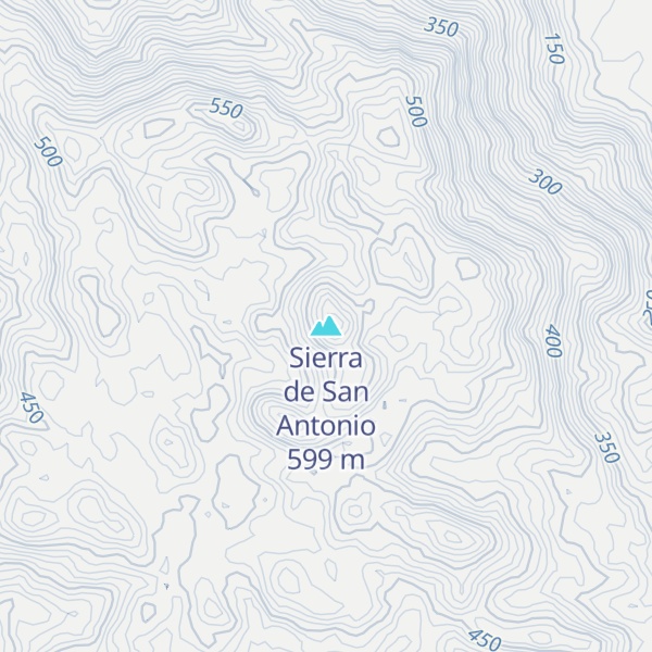 Map of Sierra de San Antonio