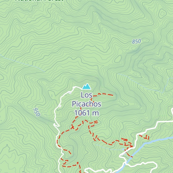 Map of Los Picachos