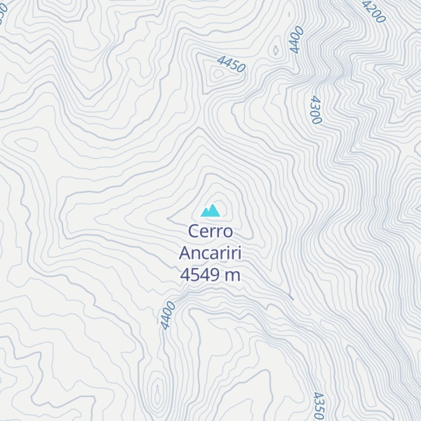 Map of Cerro Ancariri