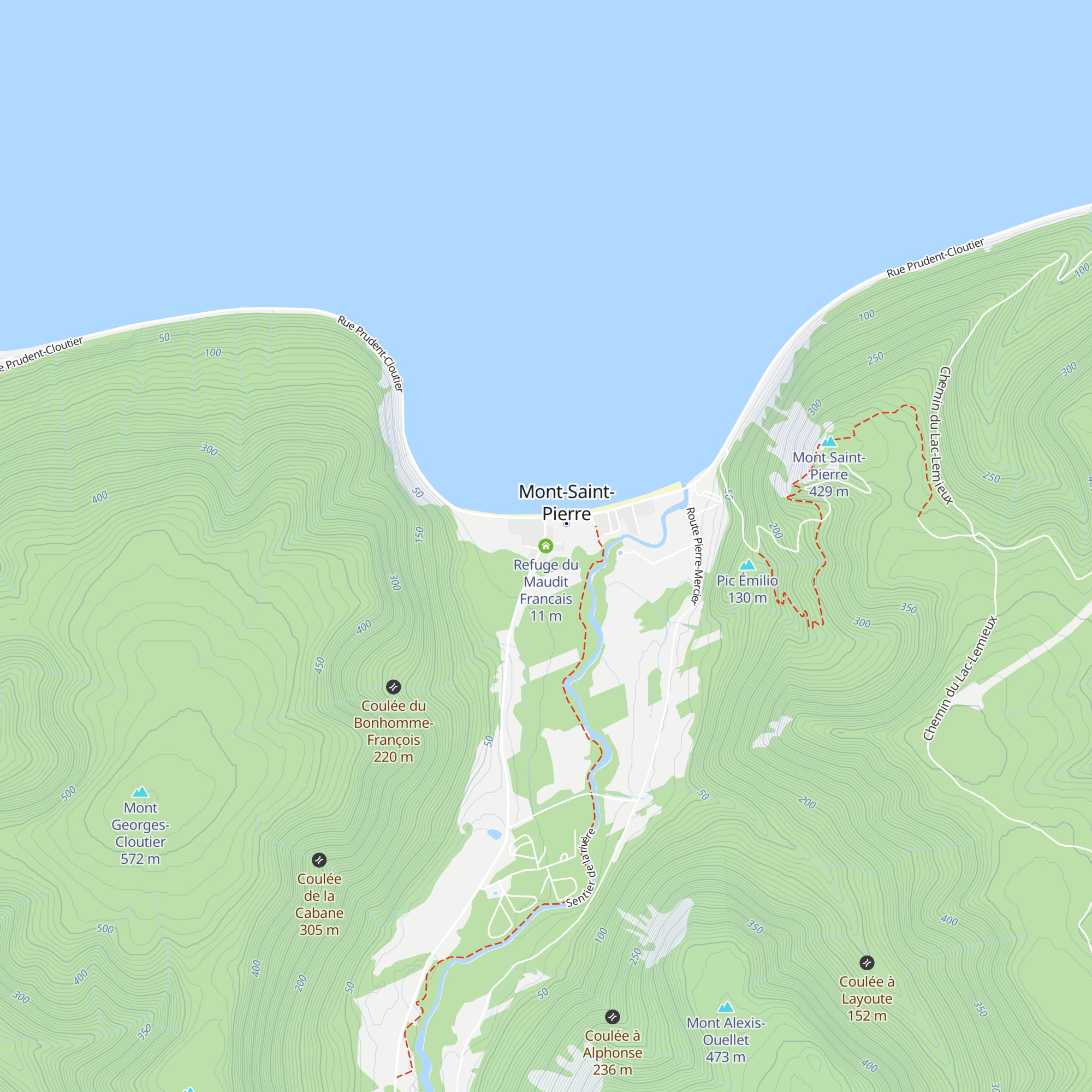 Refuge du Maudit Francais map