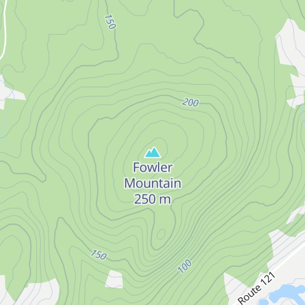 Map of Fowler Mountain
