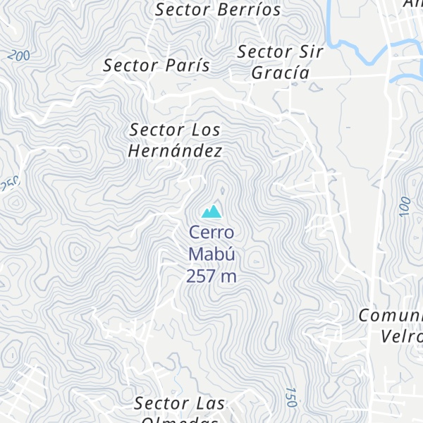 Map of Cerro Mabú