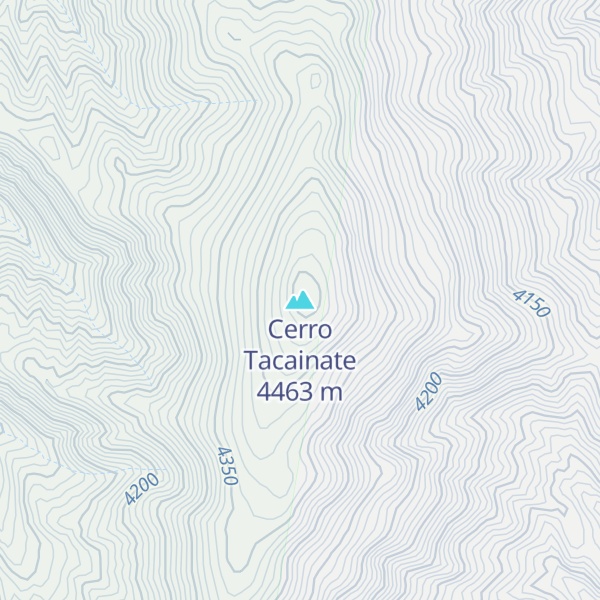 Map of Cerro Tacainate