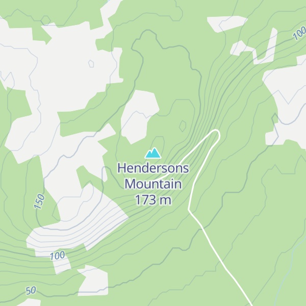 Map of Hendersons Mountain