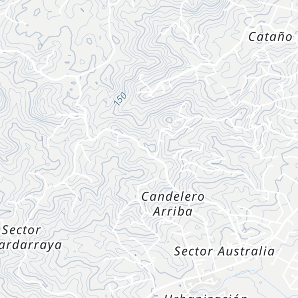 Map of Cerro Candelero