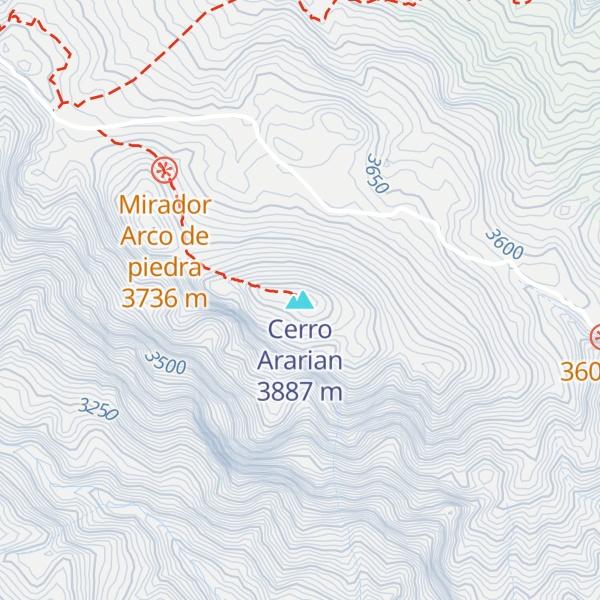 Map of Cerro Ararian