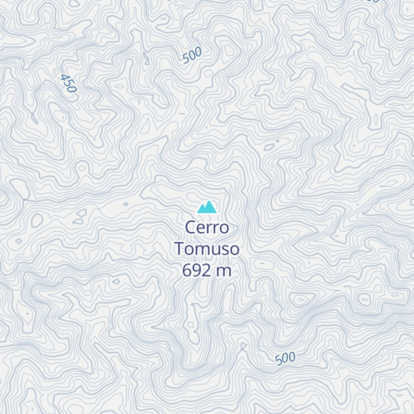Map of Cerro Tomuso