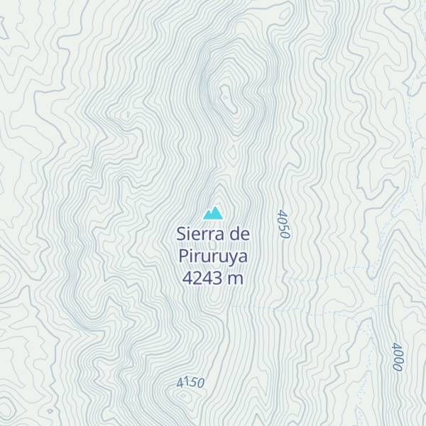 Map of Sierra de Piruruya