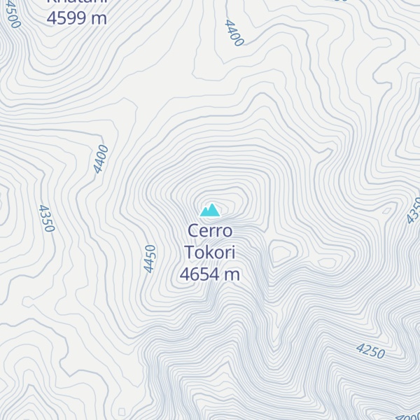Map of Cerro Tokori